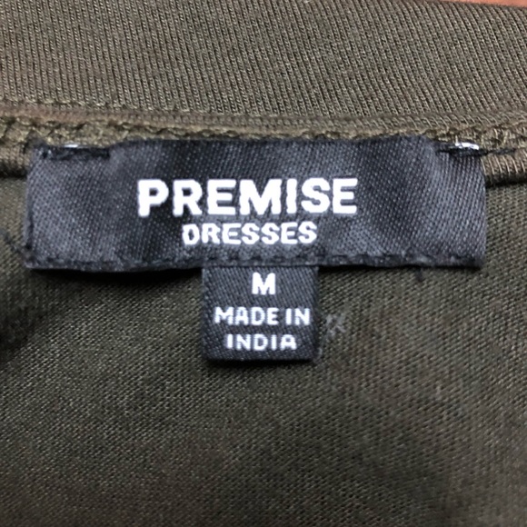 Olive Green Fit n Flare Premise Dresses - Picture 4 of 7